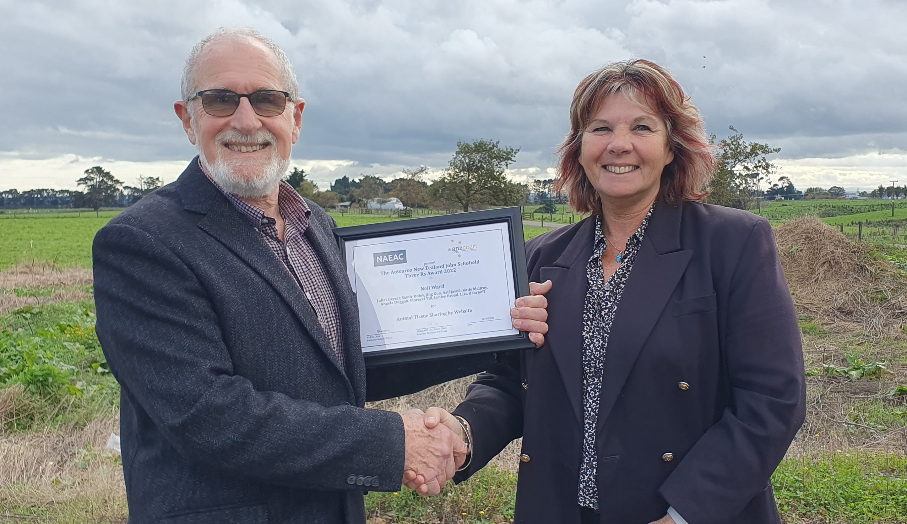 Mr Neil Ward and Professor Natalie Waran, NAEAC Chair.
